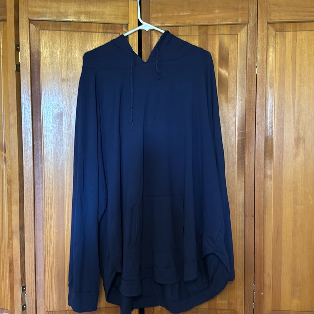 Blue Hooded Sweatshirt